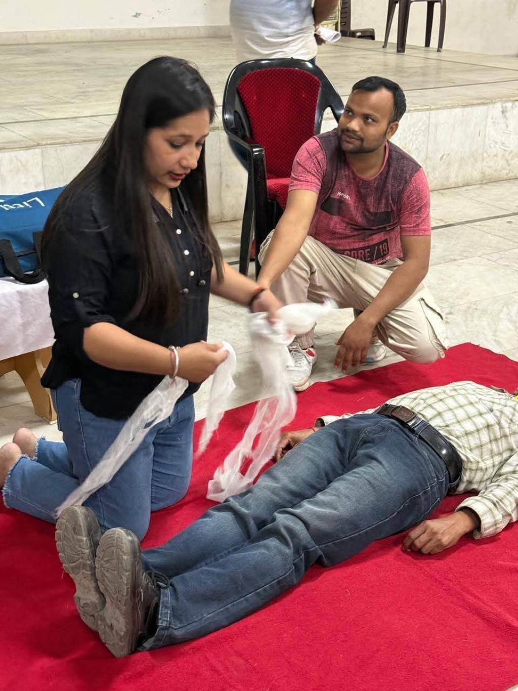 ਰੈੱਡ ਕਰਾਸ ਸੁਸਾਇਟੀ ਵੱਲੋਂ ਕਾਮਿਆਂ ਦੀ ਸੁਰੱਖਿਆ ਨੂੰ ਮੁੱਖ ਰੱਖਦਿਆਂ ਫਸਟ ਏਡ ਟ੍ਰੇਨਿੰਗਾਂ ਜਾਰੀ